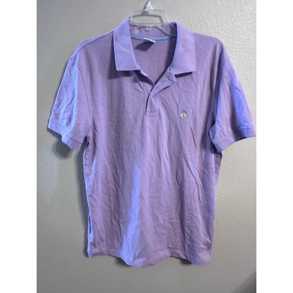 Brooks Brothers 1818 Performance Polo Shirt Mens Large Slim Fit Lavender